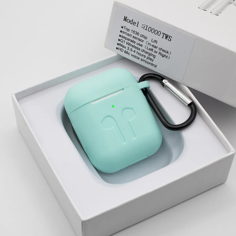 i10000-Blue I10000, TWS, с 1:1, всплывающие, Беспроводная зарядка, bluetooth-гарнитура, смарт-сенсор, всплывающие спортивные наушники, Bluetooth 5,0, беспроводные наушники - Цвет: i10000-Blue