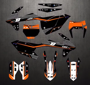 

EXC EXCF 2017 - 2019 125 250 300 350 450 Full Fairing Graphics Stickers Decals Customs Logo & Number For KTM SX SX-F 2016-2018