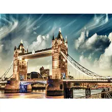 

GATYZTORY 60x75cm Frame Viaduct Diy Painting By Numbers Canvas Drawing Landscape Handpainted Gift Wall Decor Artwork