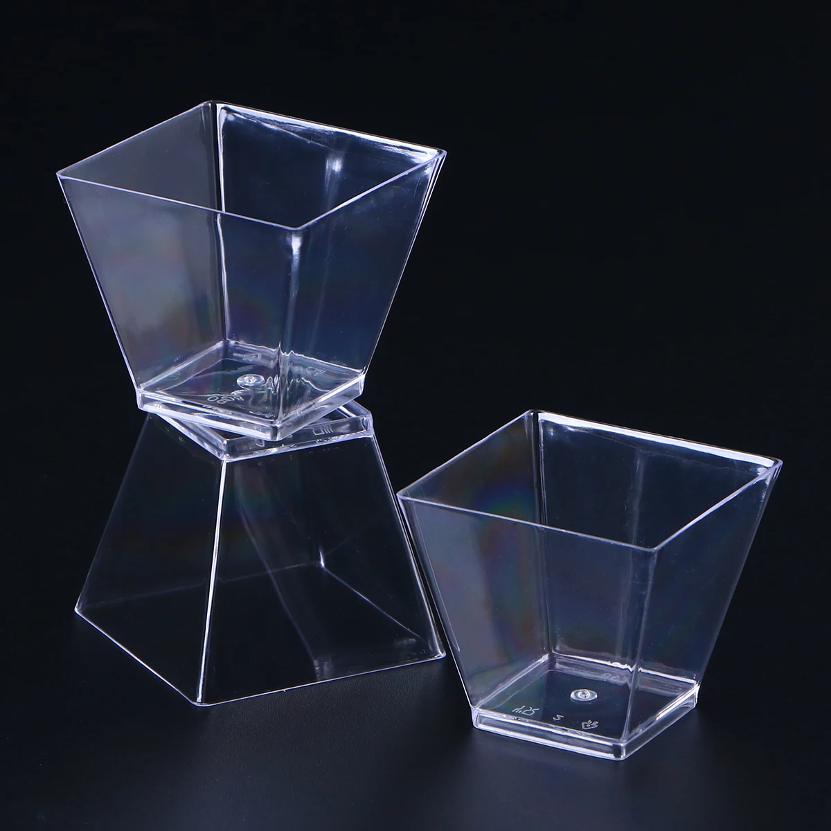 

50PCS 60ml Disposable Plastic Portion Containers for Jelly Yogurt Mousses Pudding