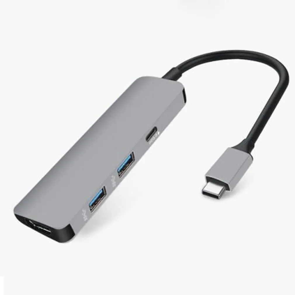 

Multifunction 4 In 1 USB HUB Type-C HUB To USB 3.0 With PD Power UHD HDMI USB-C Adapter Converter for Macbook for Windows