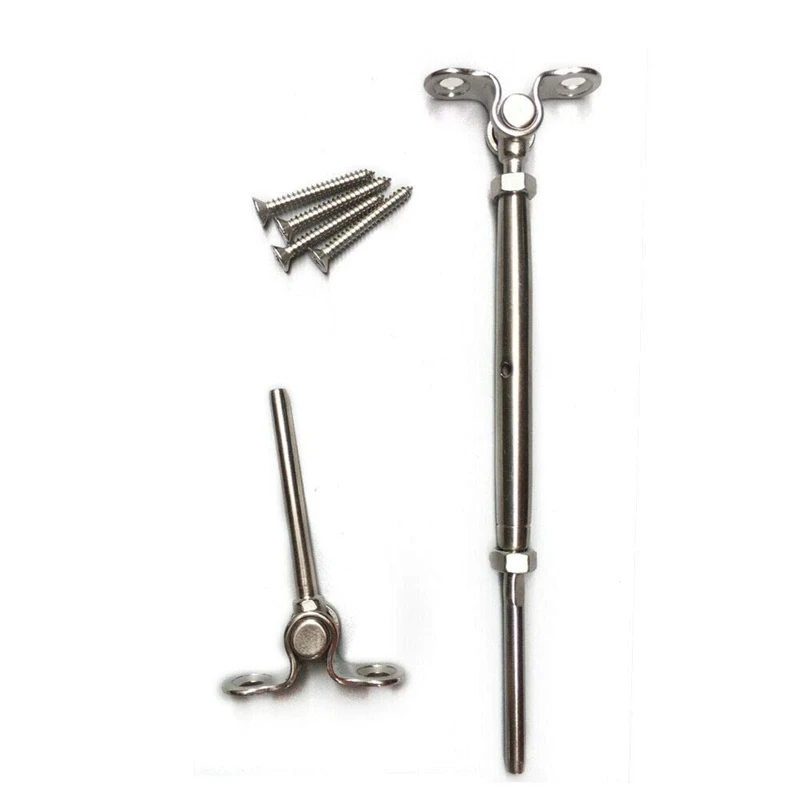 

15 Pack T-316 Stainless Steel Deck Cable Railing Kit Fits 1/8 Inch Stainless Steel Wire Rope Cable Indoor&Outdoor Stair Railin