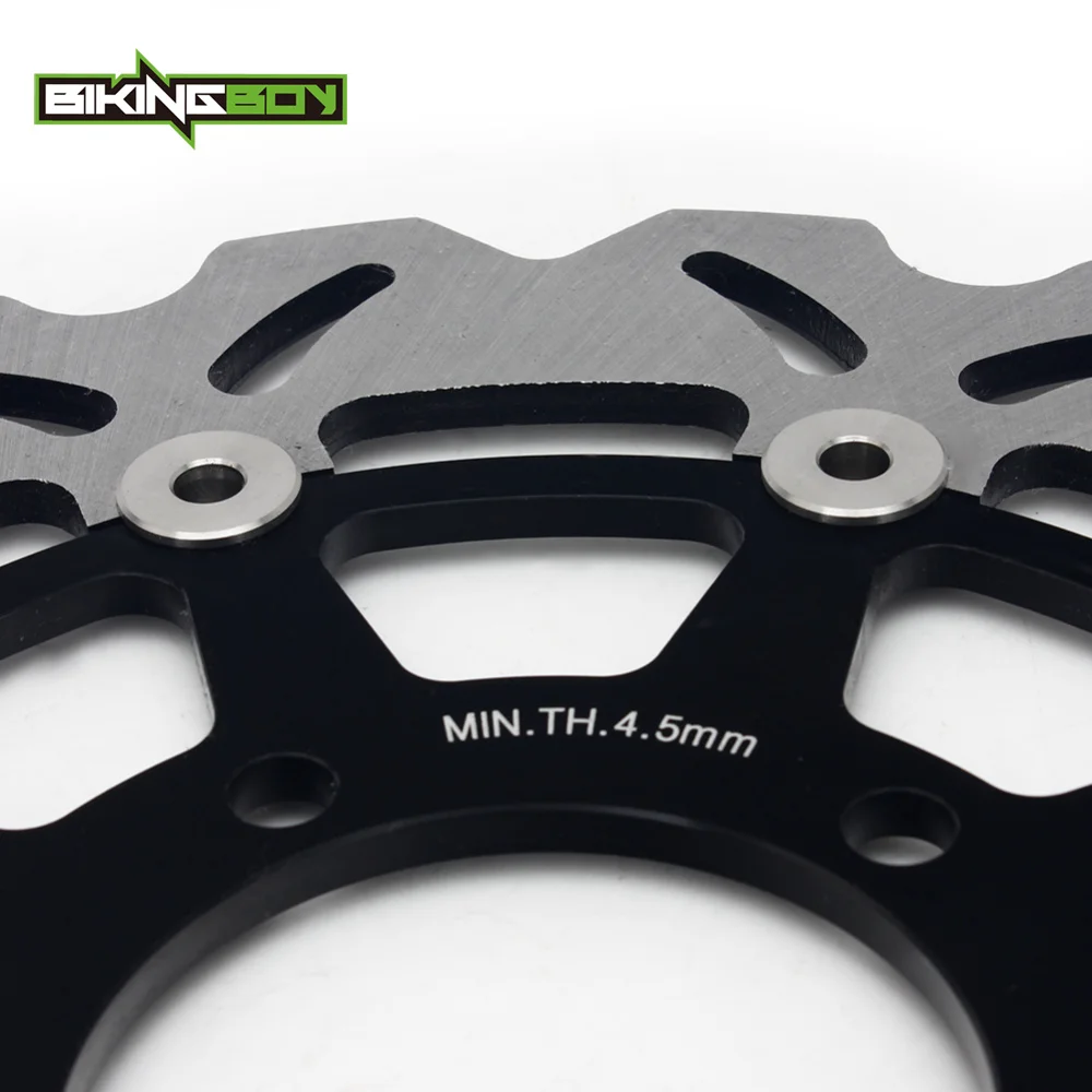 BIKINGBOY для KAWASAKI ZX6R ниндзя ZX600 2007 2008 2009 2010 2011 2012 Круглый/волнистые спереди и сзади тормозные диски роторы колодки