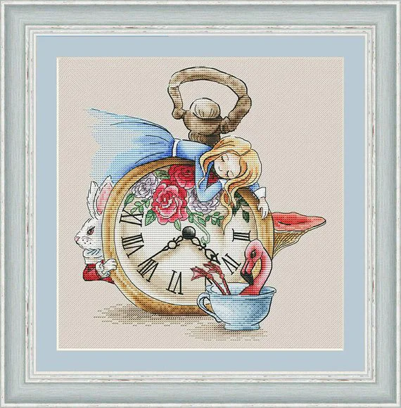

Alice's Dream-Cross Stitch Экологическая вышивка хлопковой нитью, украшение для дома, подвесная картина, подарок