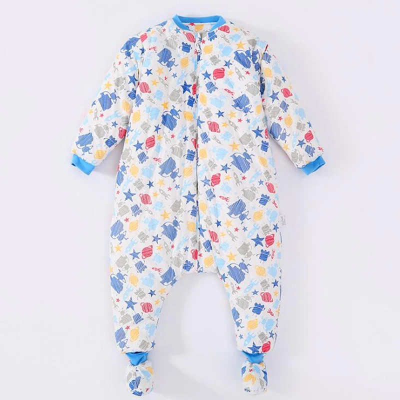 baby rompers Long sleeve sleep sack Onesies newborn baby Sleeping BagNewborn Infant winter Split leg warm
