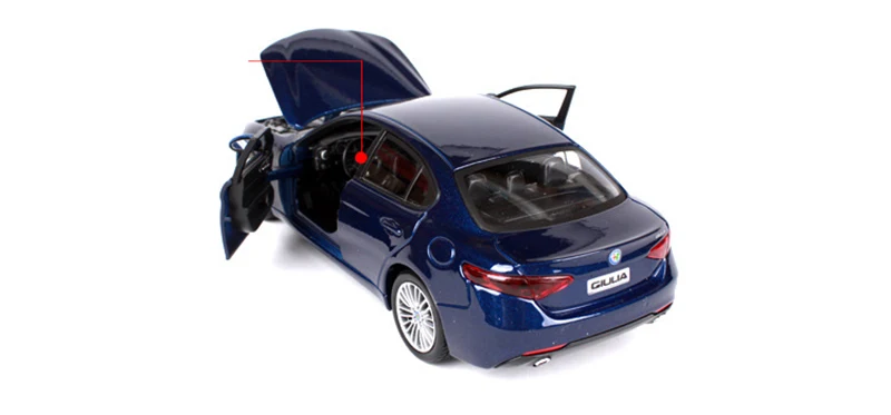 1:24 Alfa Romeo Giulio литые модели автомобилей brinquedos детские игрушки подарок для детей - Цвет: Blue