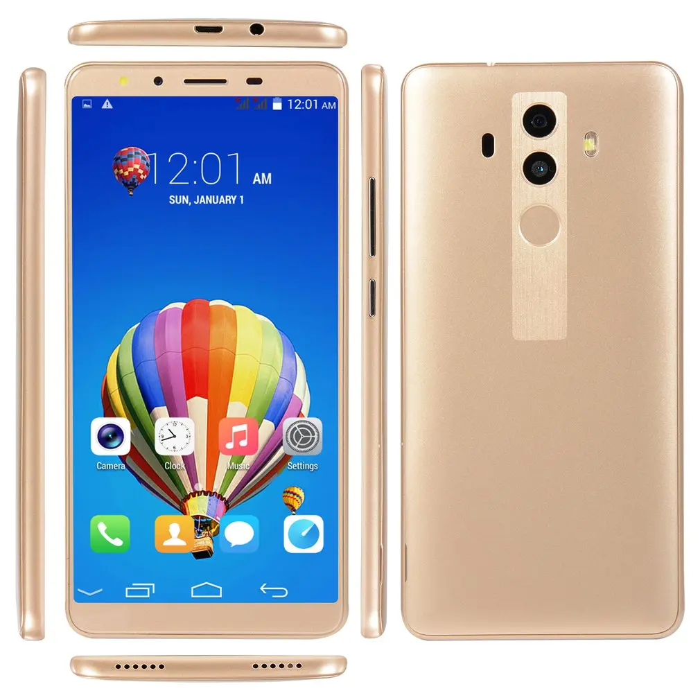 gold 4G смартфон 5,72 дюймов Android четырехъядерный двойной Sim глобальная версия связи мобильный телефон машина отпечатков пальцев Смартфон - Цвет: gold