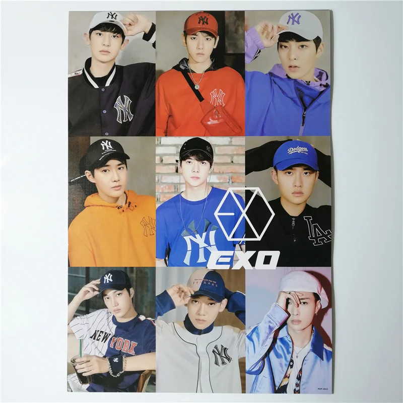 8*(42x29 см) EXO Плакаты наклейки на стену подарок экзо