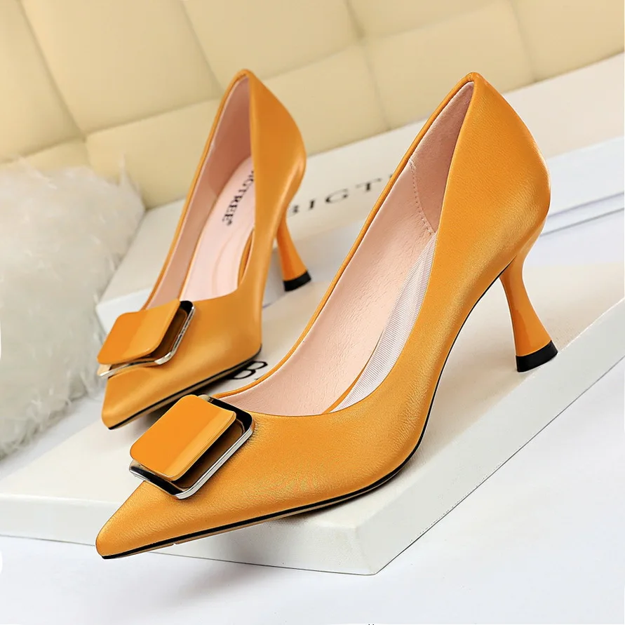 

Shoes Women Pumps Spring High Heels Women Shoes Patent Leather Kitten Heels Pointed Toe Wedding Shoes Women Heels Party