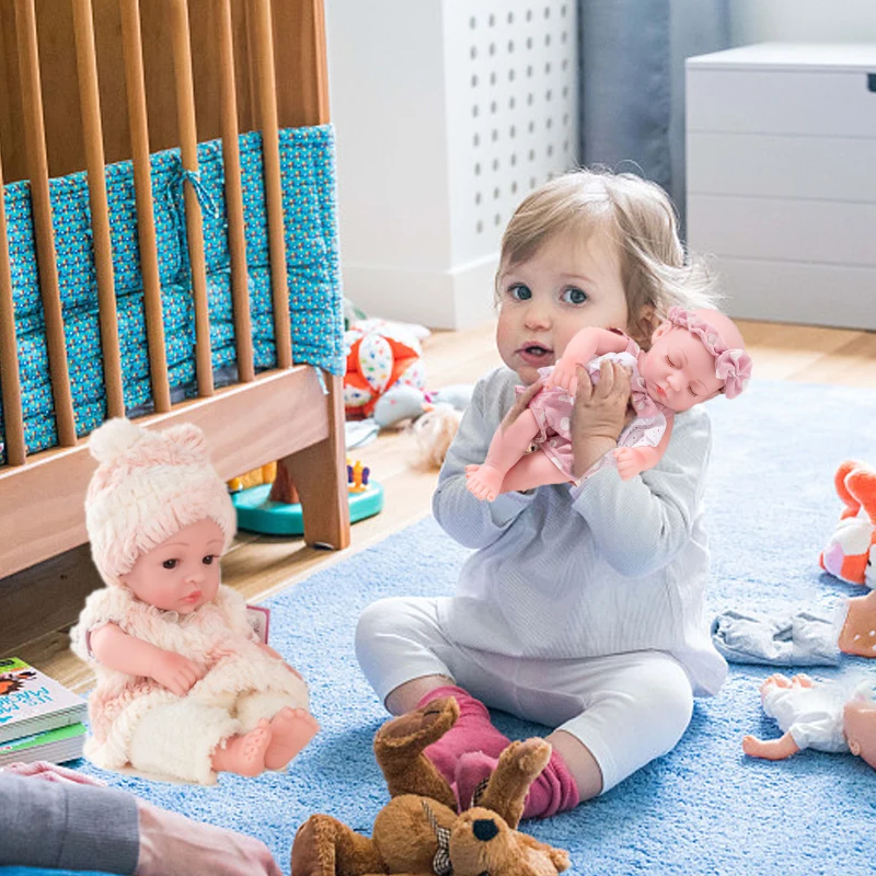 Полностью силиконовые куклы Reborn Baby, милые игрушки Boneca для детей 30 см, реалистичные Мини-куклы Menina, реалистичные игрушки для малышей