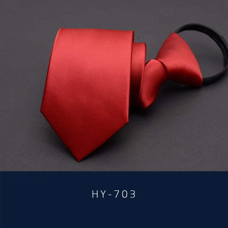 HY-703 Высокое качество, новинка, дизайнерские, брендовые, модные, деловые, повседневные, 7 см., тонкие галстуки для мужчин, на молнии, галстук, формальный, студенческий, с подарочной коробкой - Цвет: HY-703