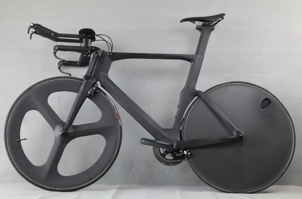 700C полный карбоновый 3 Спицы Clincher/Трубчатые колеса tri-spoke arbon колесная установка для трека/шоссейного велосипеда UD/3 K/12 K матовая/глянцевая отделка