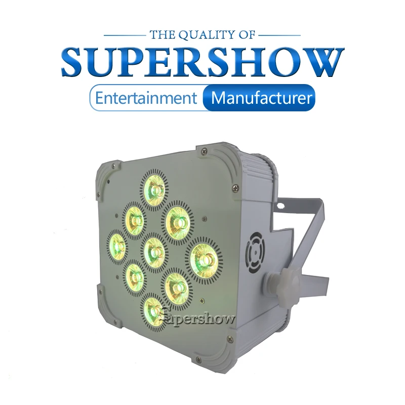 Батарея работает RGBWAUV 6in1 плоский светодиодный Par Светильник DMX512 дистанционного