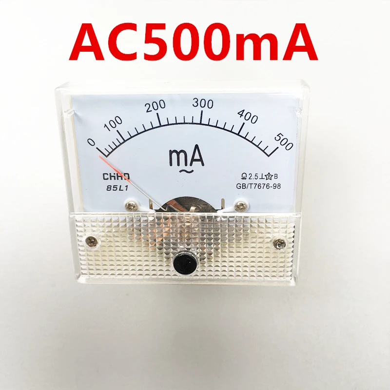 85L1 AC аналоговая панель измерителя тока 50mA 500mA 1A 5A 10A 20A 50A 100A Датчик тока механические амперметр