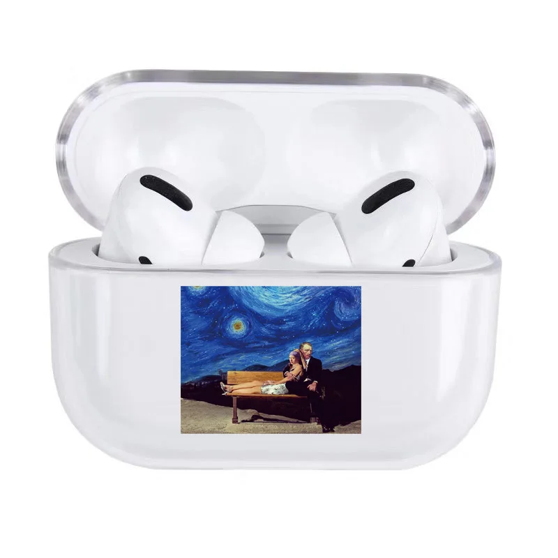 for AirPods Pro 08 Твердый чехол с абстрактным рисунком для Airpods Pro чехол Роскошный Прозрачный Bluetooth защитный чехол для наушников для Air pods 3/2 чехол s - Цвет: for AirPods Pro 08