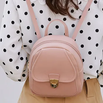 

Women's Leather Backpack Small Travel School Bags Teenage Girl Mini Bagpacks Shoulder Mochila Feminina Bolsa Feminina 2020