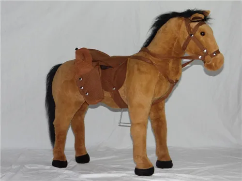 Fancytrader 82cm Giant Simulation Stuffed War Horse 32'' Big Plush Animal Horse Toy Great Kids Gift Photograph Prop 3 Colors (14)