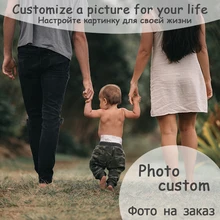 Фото на заказ 5D алмазная Вышивка Индивидуальные свадебные фотографии на заказ детские вышивки крестиком Алмазная мозаика украшение дома картина 3
