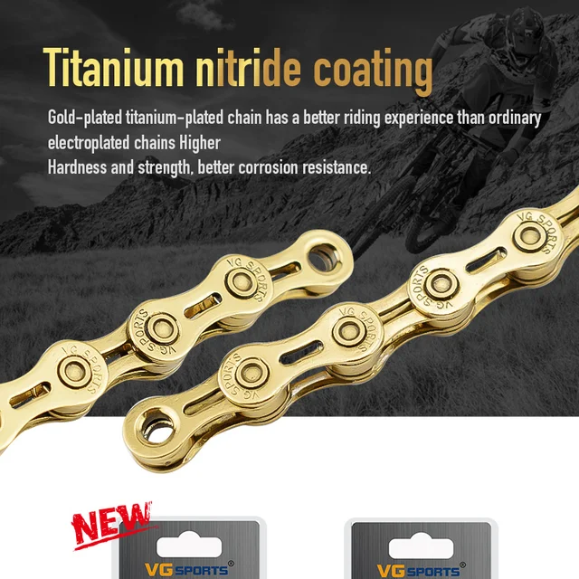 VGスポーツ 11速 ULグレード チェーン 軽量 半中空チェーン ゴールド ② 訳 VGスポーツ 11速 ULグレード チェーン 軽量 半中空 ゴールド 中古
