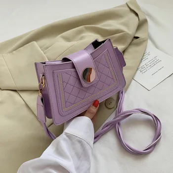 

This Year Popular of the Small Bag 2020 New Style Fashion Textured Summer Rhombus Shoulder Bag nv wang Red Portable Shoulder Bag