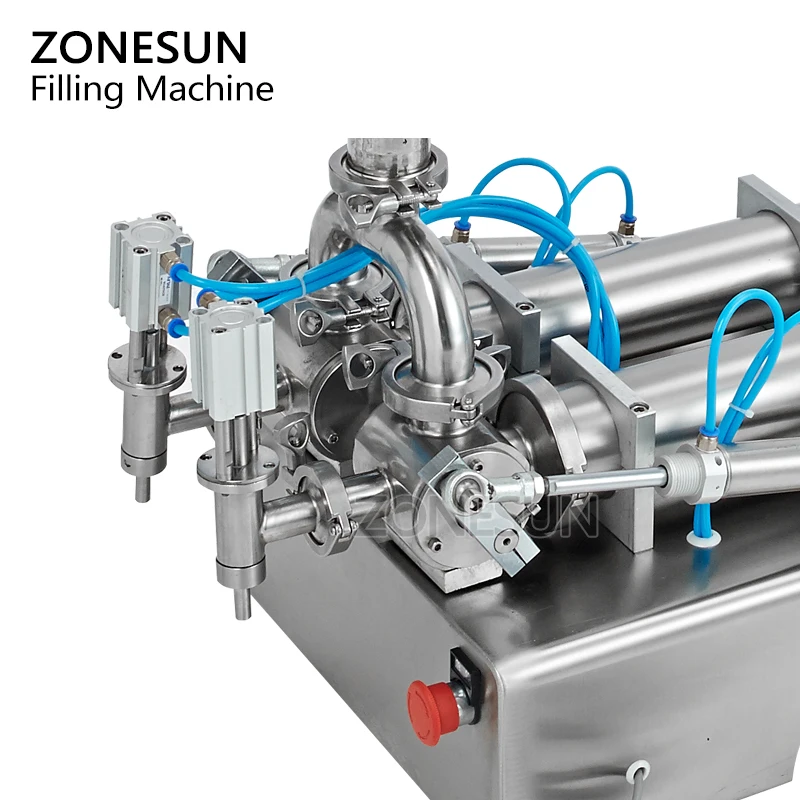 ZONESUN смешивание с нагревателем Наполнитель очень вязкий материал пасты для сахара, шоколада Соуса Упаковочное оборудование бутылка машина для наполнения