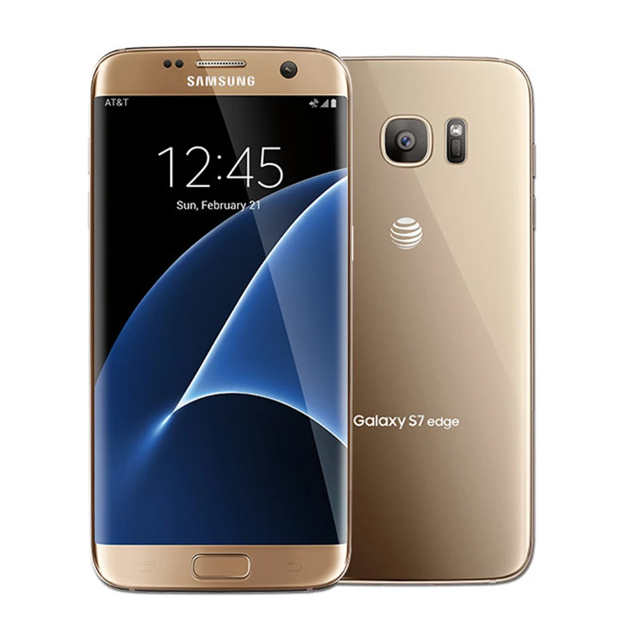 at& T версия 5,5 дюймов samsung Galaxy S7 edge G935A мобильный телефон 4 ГБ 32 ГБ Snapdragon 820 четырехъядерный 12MP NFC 4G телефон