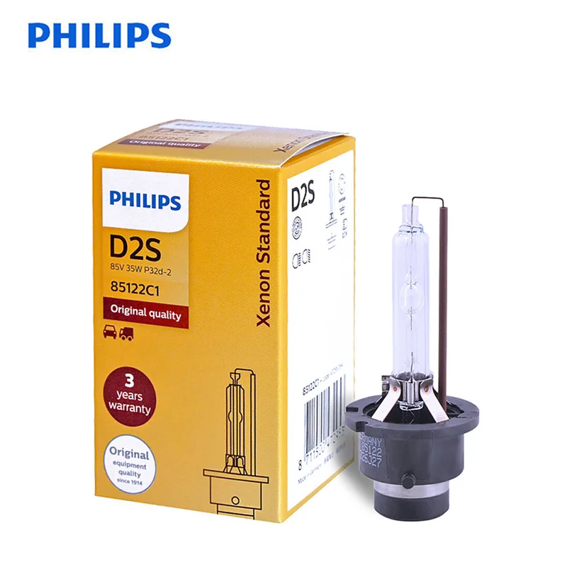 Philips 100% оригинал D2S Xenon Standard 85122C1 35 Вт ксенон HID Автомобильная Лампа Авто ECE OEM