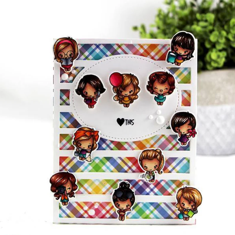 Маленькие милые прозрачные штампы для мальчиков и девочек Мультяшные персонажи