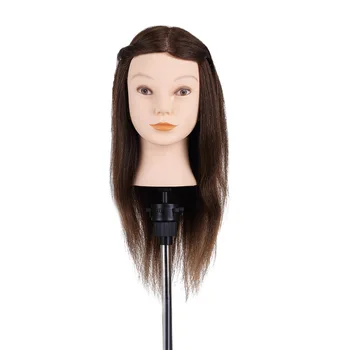 

20" Mannequin Head Hairdressing Training Head Hair Braiding Practice Dummy Head High Temperature Fiber Head Model