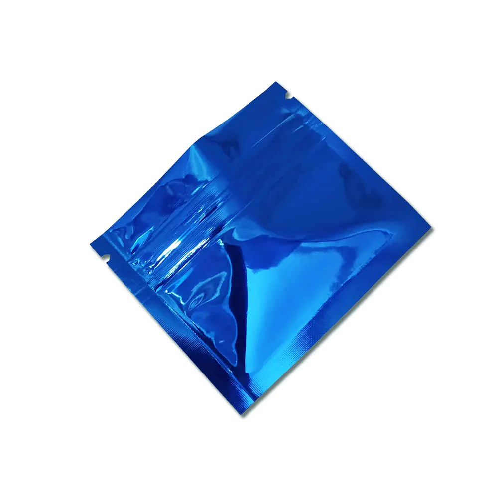 7.5*6.3cm Heat Seal Aluminum Foil Ziplock Bags Flat Zip Lock  Package Bag Retail Plastic Foil Zip Bags 5