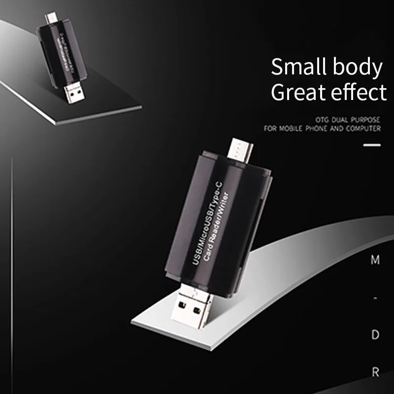 Type-C, Micro USB и USB 3 в 1 OTG Кардридер высокоскоростной USB2.0 Универсальный OTG TF/SD для Android Компьютерный удлинитель-переходник