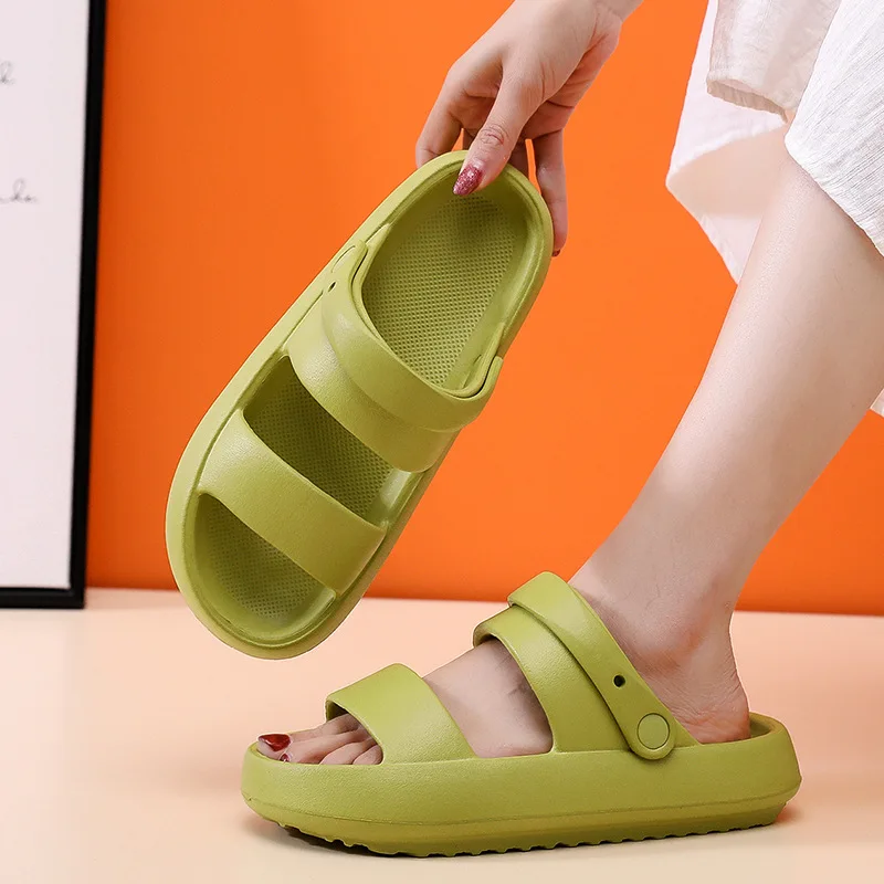 Women Platform Slippers Soft EVA Indoor Summer Shoes Lovers Beach Slides 2 Way Wear Female Male Fashion Sandals Dropshipping 2