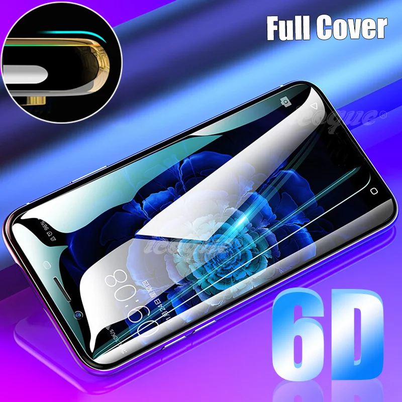 6D закаленное стекло для OPPO Realme C25 C20 C21 C11 2021 C17 Q2 Q3 Pro 8 Realmi X7 Max Gt 5g A74 A54 A93 4g Защитное
