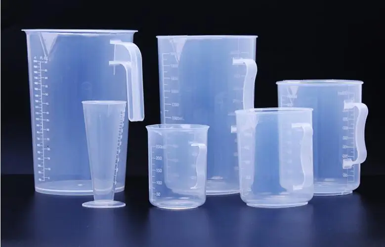 Мерный стаканчик утолщенный со шкалой пластик прозрачный 100ml500ml1000ml5000ml кухонные принадлежности для выпечки