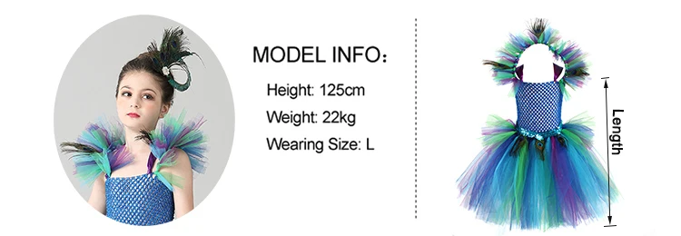Girls Royal Peacock Tutu Costume Kids Peacock Princess Carnival Fancy Dress Ballerina Halloween Birthday Party Girl Tutu Dress (20)