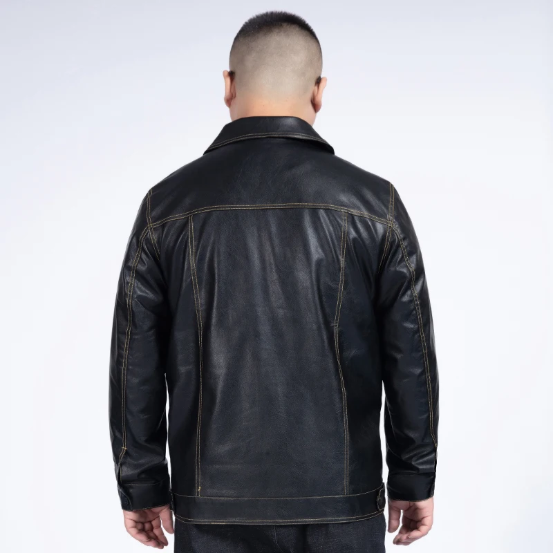 Большие размеры, большие размеры 10XL 8XL 6XL 5XL 4XL, мужские кожаные куртки, Осенние новые мужские корейские стильные тонкие Куртки из искусственной кожи с воротником