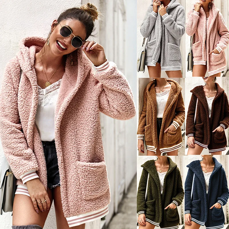 

Zipper Loose Flannel Coat Women Jackets Spring Autumn Originally Designed Autumn Long Sleeve Solid Slim Jacket Women Basic