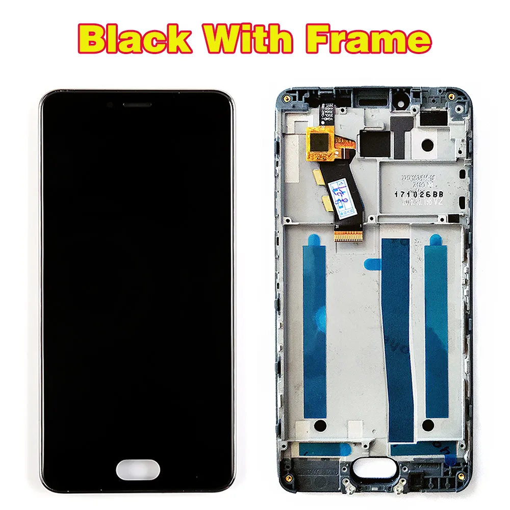 Black With Frame Fansu 10 мультисенсорный ЖК-дисплей для Meizu M3S/Meilan 3S кодирующий преобразователь сенсорного экрана в сборе олеофобное покрытие M3S мини рамка - Цвет: Black With Frame