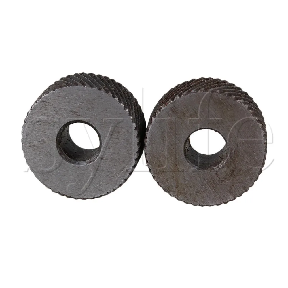 Knurling tool set 2pcs Positive & Negative Knurling Tool Diagonal Knurl Wheel 1mm Pitch