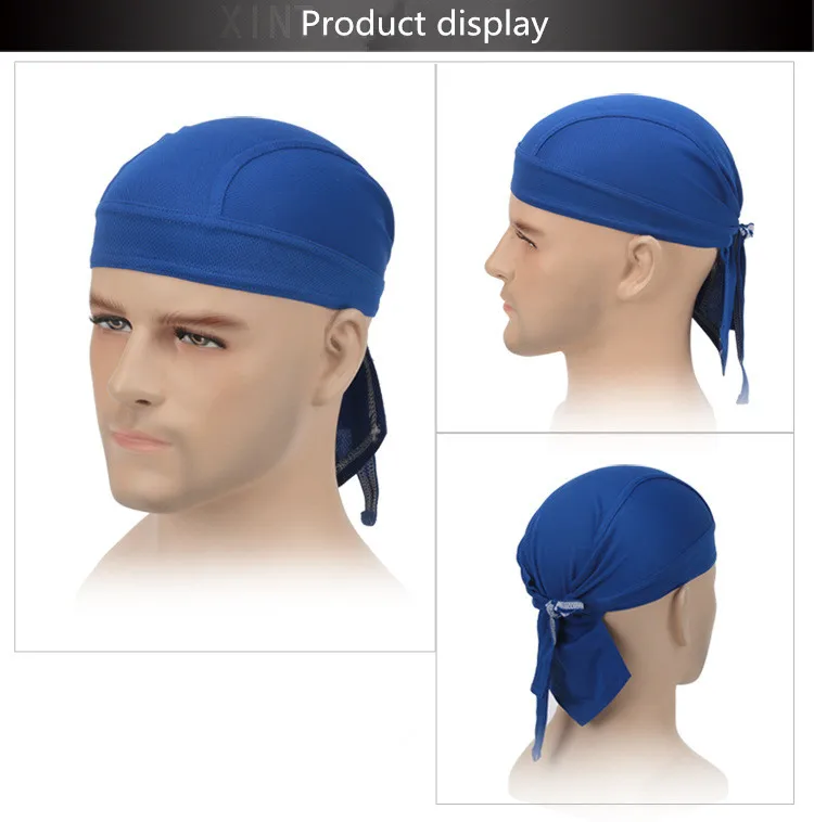 Riding a pirate hat Mountain bike Road bike riding a solid color pirate headscarf Cycling helmet