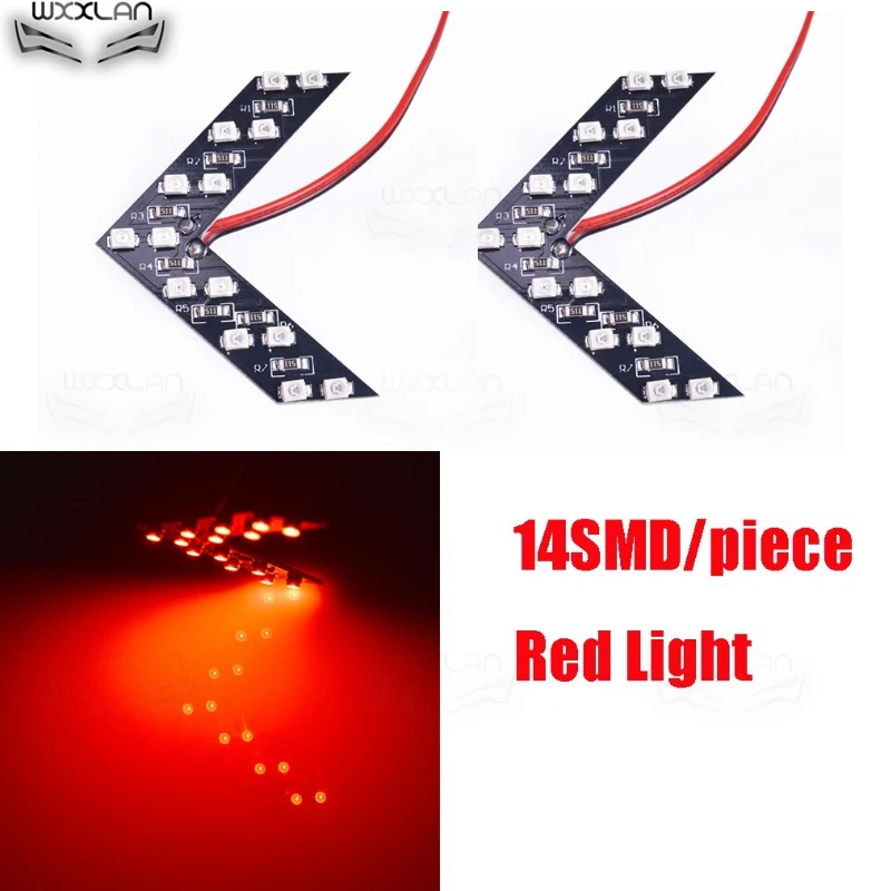 2 шт. 14 SMD Светодиодная стрелка панели автомобиля боковое зеркало указатель поворота последовательный 5 цветов вспышка свет лампы автомобиля в сборе