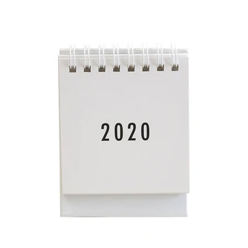 

2020 Desk Gift Agenda Study Table Calendar Monthly Plan Schedule Daily Planner Mini Metal Coil Home Portable Decoration School