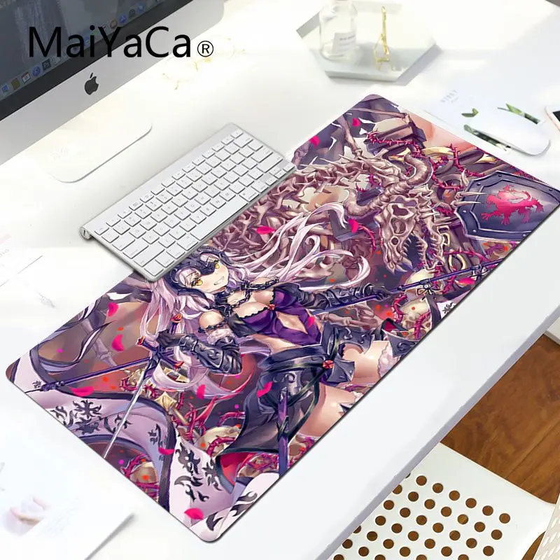 LockEdge 30X90cm MaiYaCa мультфильм черный Saber Joan of Arc beauty девушки прочный резиновый коврик для мыши подставка для ноутбука игровой Lockedge мыши коврик для мыши - Цвет: LockEdge 30X90cm