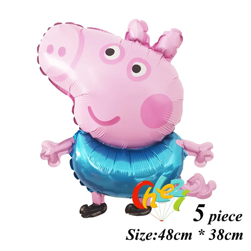 9 шт PEPPAPIG фольгированные шары мальчик девочка день рождения украшения для детских игрушек баллон гелия PEPPAPIG Джордж Рождество детский душ - Цвет: George