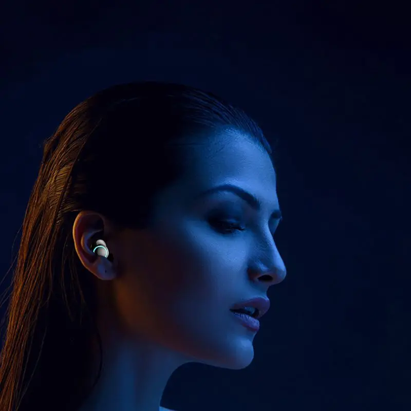 Мини-наушники с шумоподавлением, гарнитура для Bluetooth, Беспроводные спортивные наушники-вкладыши с зарядным устройством