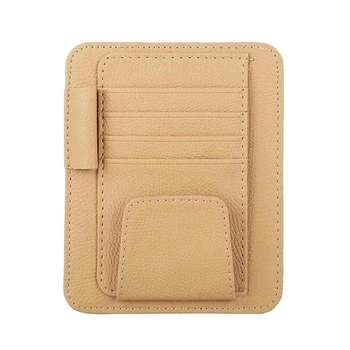 

Car Sun Visor Organizer, Document Storage Folder, Sunglasses Clip (Yellow)