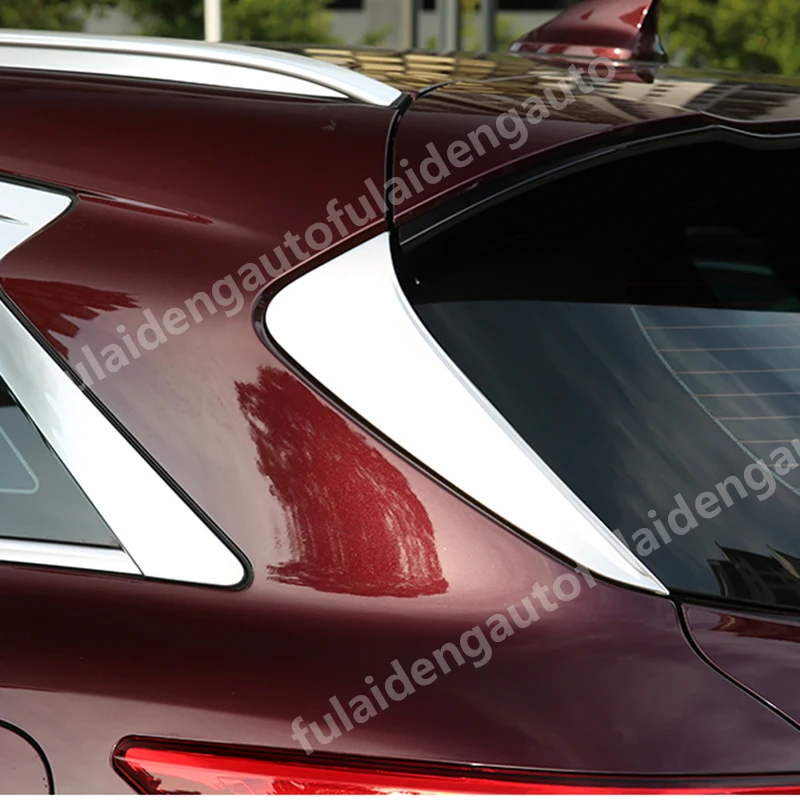 2 шт. для Infiniti QX50 Серебро Титан задний багажник окно треугольная обрезная крышка автомобиля Стайлинг Аксессуары