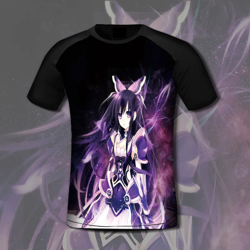 5 Футболка Date A Live, костюм токисаки Куруми из японского аниме, дышащая футболка с круглым воротником, повседневные футболки для мужчин и женщин - Цвет: 5