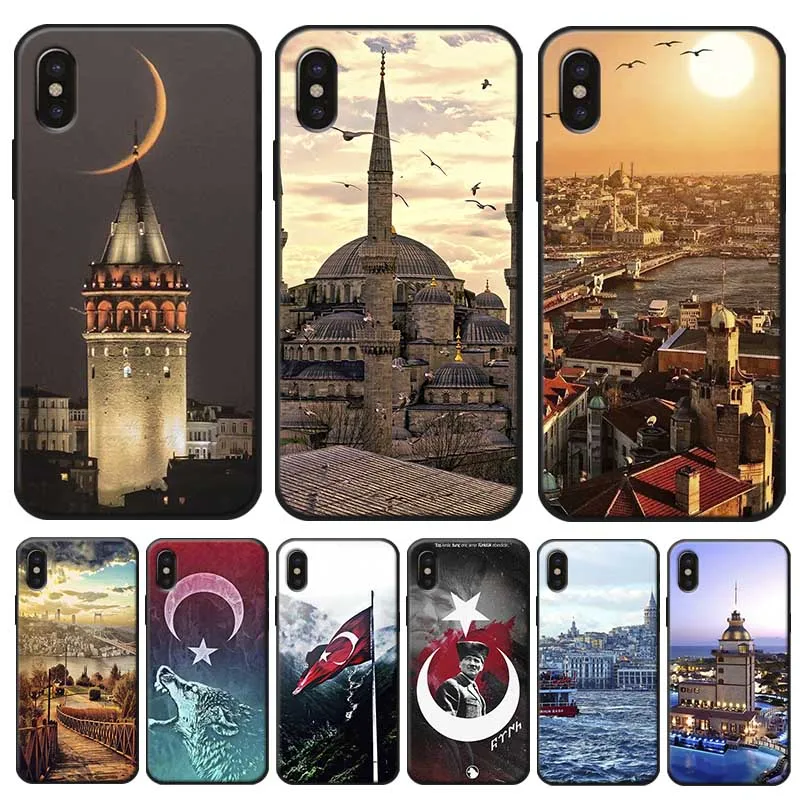 Чехол для iPhone 11 Pro Max 2019 Прозрачный мягкий силиконовый чехол телефона с флагом
