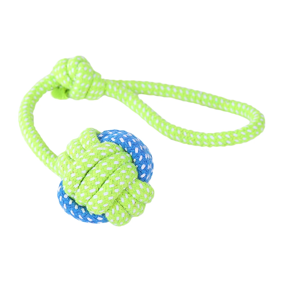 3 Собака жевательная игрушка PuppiesTooth Чистящая хлопковая веревка с ручкой узел укусы устойчивые Мячи зубы моляры игрушки для домашних животных мяч для домашних собак - Цвет: 3